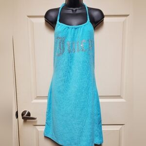 NWT Juicy Couture Blue Halter Dress/swimsuit Cover Size L